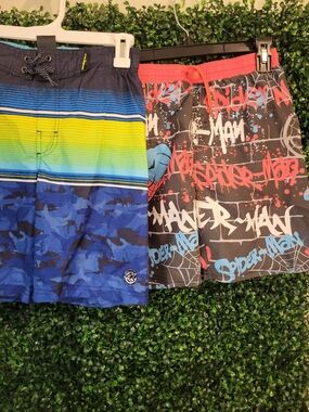 2 Pair of Boy Swim Trunks Size 10/12 (Medium)